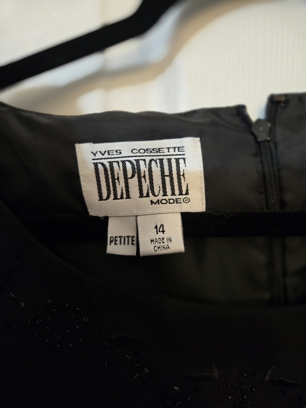 Depeche Black Beaded Scoop-Neck Tank - Picture 2 of 4